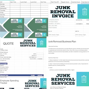 Alles-in-één contracten voor het verwijderen van ongewenste e-mail, factuur, urenstaten, visitekaartje, verwijzingsbrief, uitgaven van werknemers, offertes, marketingplan