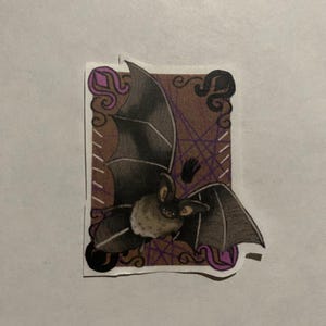 Stickers petite chauve-souris brune