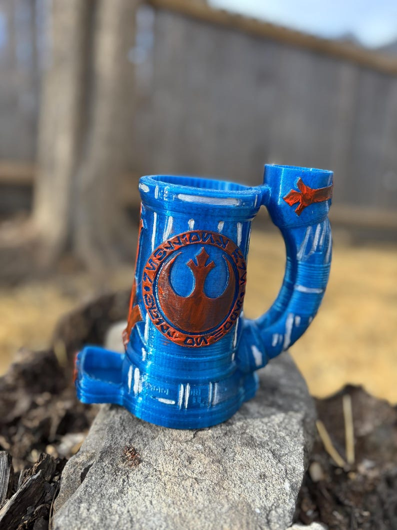 The Force Koozie Dice Tower blue red rebel