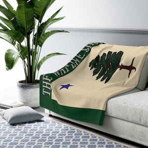 Maine State Pine Tree Historische Vintage Vlag 1901 Gezellige Sherpa Deken, Maine Housewarming Cadeau Idee, Maine Home Decor, Maine Lover Home cadeau