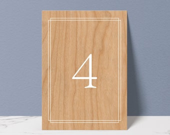 Printable Wedding Table Numbers - Wood White Script Calligraphy DIY Table Numbers - Woodgrain Pattern, Printable Table Numbers