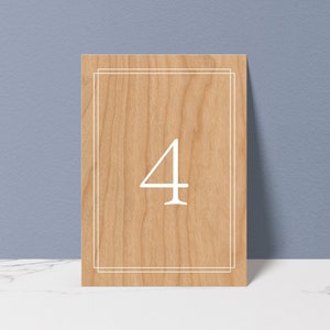 Printable Wedding Table Numbers - Wood White Script Calligraphy DIY Table Numbers - Woodgrain Pattern, Printable Table Numbers