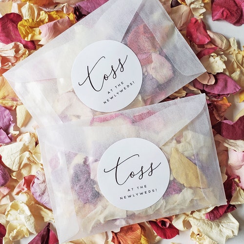 Biodegradable Wedding Flower Confetti Natural Dried Petal 10 Clear Cello Bags 