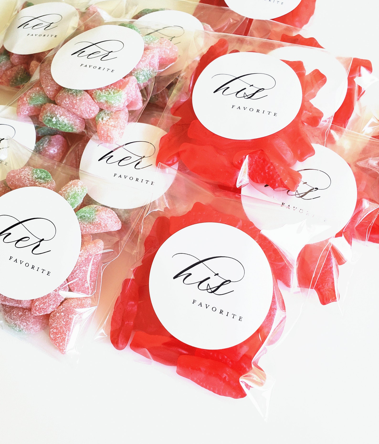 Wedding Candy Favor Bags His Favorite Her Favorite EMPTY Etsy