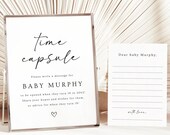 Baby Shower Time Capsule Sign and Cards: Printable Keepsake (Instant Download)