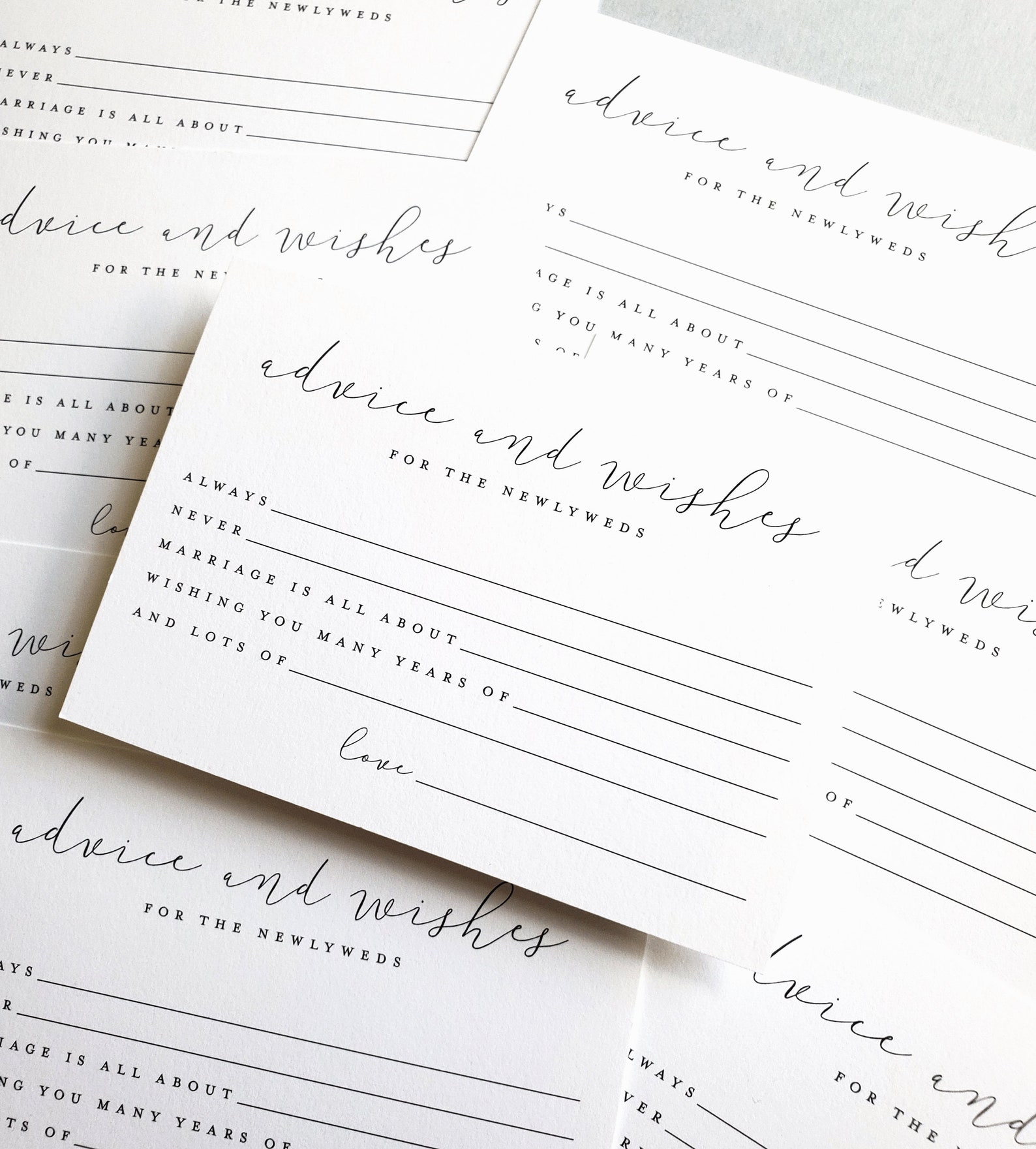 Wedding Advice Cards Modern Guest Book Idea for Wedding - Etsy