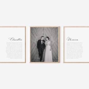 Modelo de Votos de Casamento - Votos Dele e Dela para Imprimir | Presente de Aniversário, Arte de Parede para Votos para Download Instantâneo, Lembrança de Votos com Foto - Stephanie
