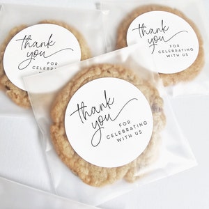 Wedding Cookie Favor Bags and Stickers - Wedding Favors - EMPTY Frosted Clear Wedding Favor Bags with Printed Labels - DIY Wedding Favor