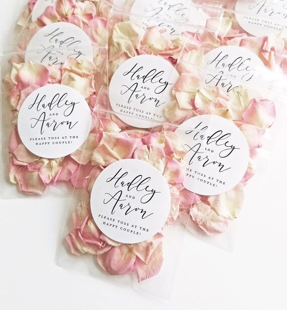 Wedding Flower Confetti Packets Wedding Petal Toss Dried Etsy