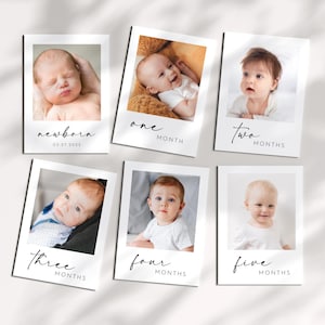 Bannière photo premier anniversaire, modèle de bannière imprimable pour le 1er anniversaire de bébé, jolies cartes-photos de fête d'anniversaire, téléchargement immédiat