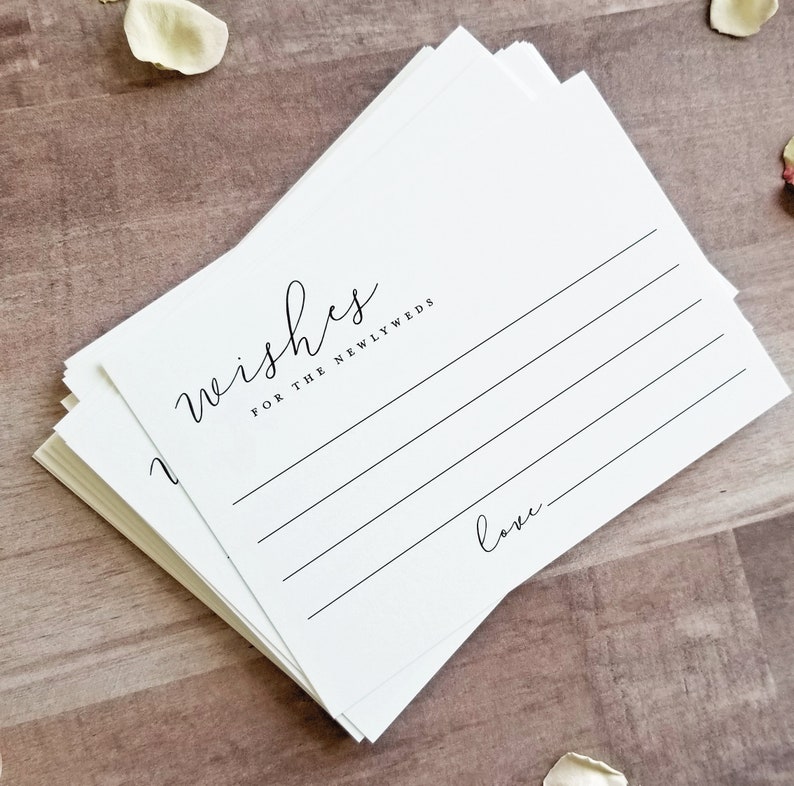 Wedding Advice Cards Modern Guest Book Idea for Wedding Etsy