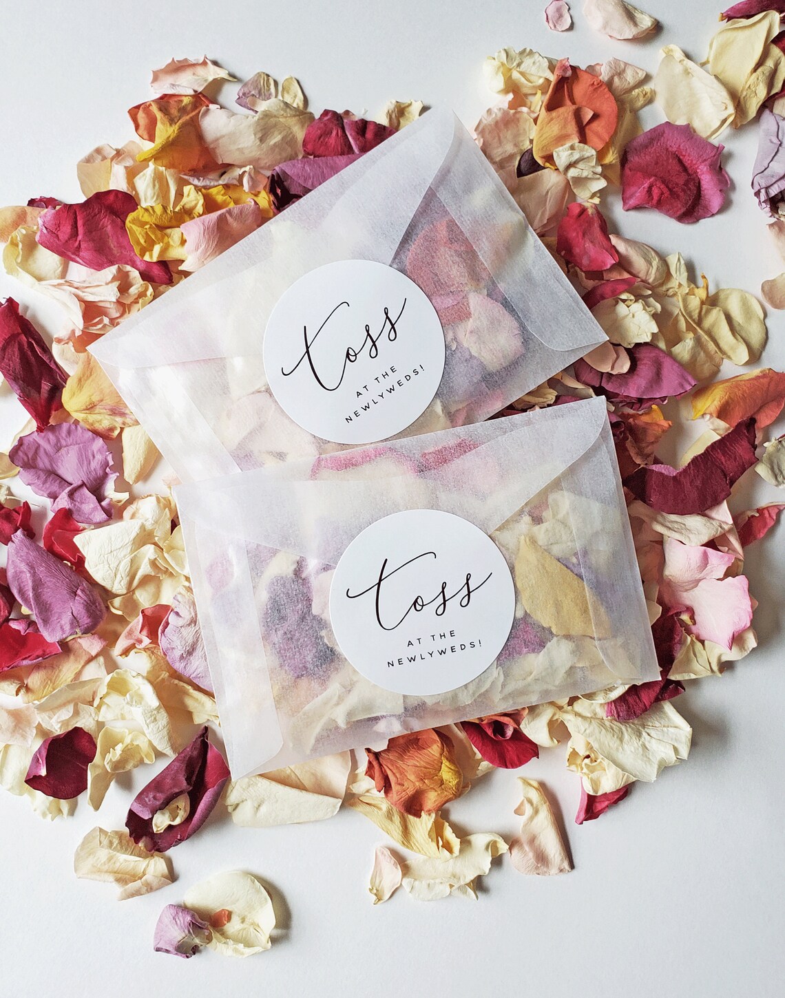 Wedding Petal Toss Packets EMPTY Bags With Printed Labels Etsy