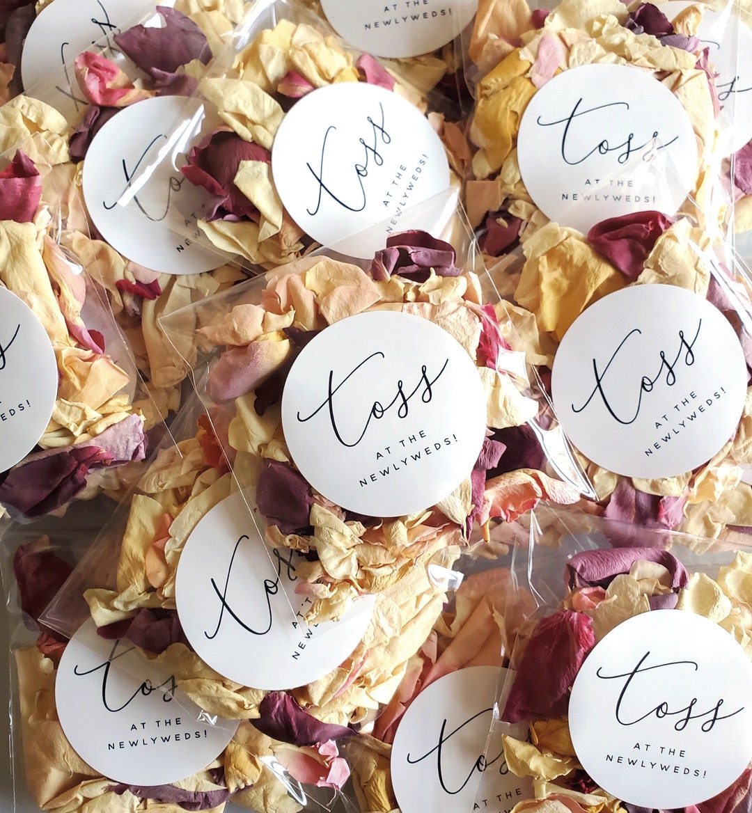 Wedding Petal Toss Packets EMPTY Bags With Printed Labels Etsy