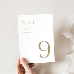 Números de mesa para casamento dourados de 1 a 30: design moderno e simples (download digital)