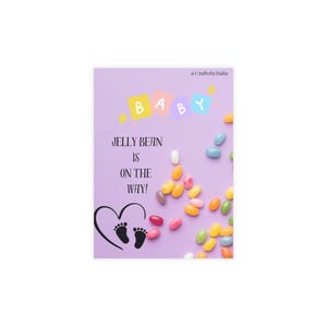 Baby-Ankündigungs-Postkarten-Set, bunte Babyparty-Einladungen, Jelly Bean-Thema, süße Baby-Grüße