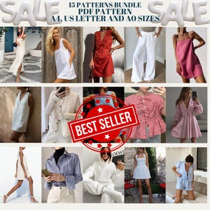 Sewing Patterns Bundle: Woman&#39;s Summer Dress (XS-XXXL) (PDF Pattern)