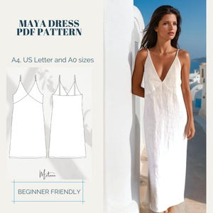 Linen Dress Sewing Pattern: Beginner-Friendly XS-XXXL (PDF Pattern, Digital Download