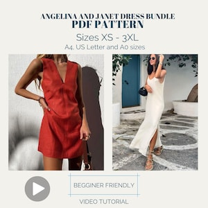 Mini Dress Sewing Pattern: Beginner Friendly, XS-XXXL (PDF Pattern)