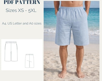 Men Shorts Sewing Pattern (XS-5XL) (Digital Download)