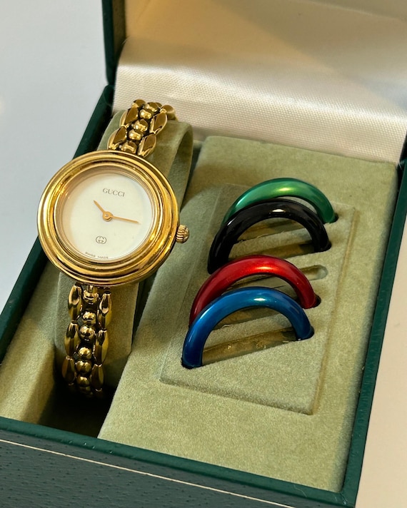 Vintage Tom Ford Era Gucci Interchangeable Bezel Bracelet Watch - Etsy