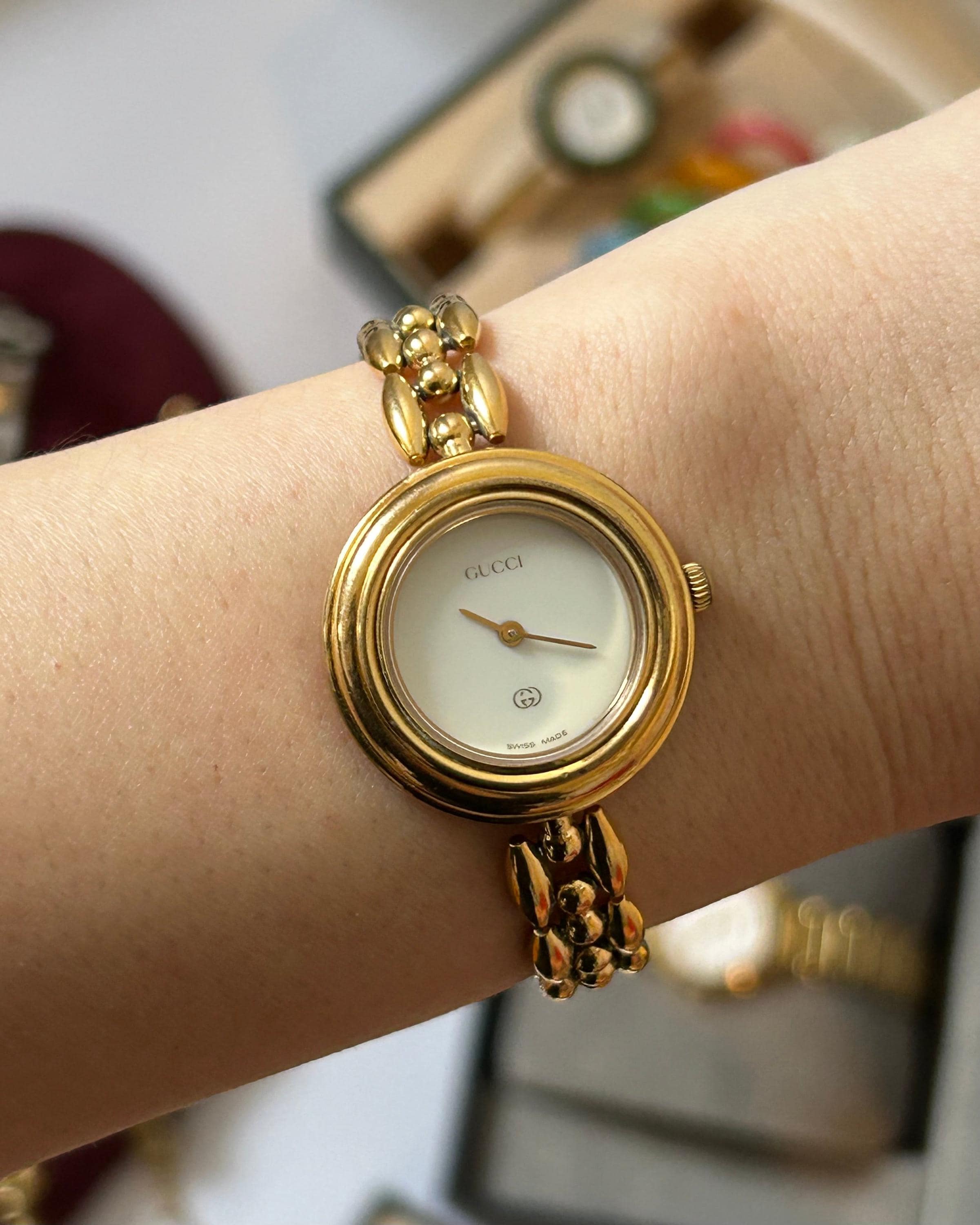 小物 s.k OLD GUCCI Tom Ford Era Oval Vintage Tom Ford Era Gucci Interchangeable Bezel Bracelet Watch - Etsy