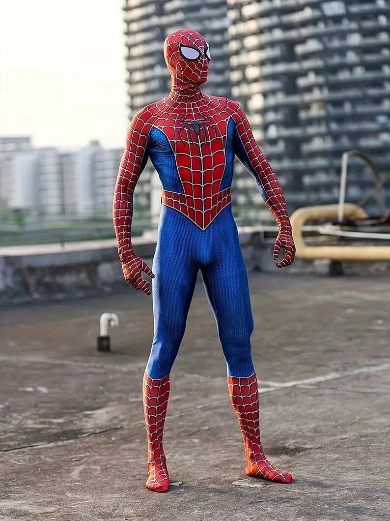 Blue Raimi Classic Spider Costume Unisex Halloween Superhero Cosplay