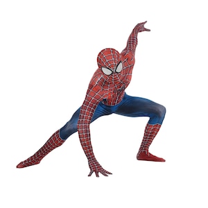 Full Bodysuit for Cosplay and Dress-Up Blue Raimi Spider Web Warrior Hero Costume Set with Removable Mask
