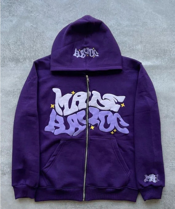 Mens Y2k Zip up Hoodie Streetwear - Etsy