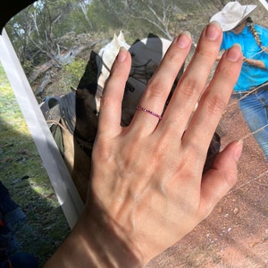 Ruby Band, July Birthstone Eternity Band, 925 Sterling Silver Ring, Handmade Ring, Full Eternity Band, Family Ring, Elegant Gift for Her