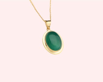 e グリーンアゲートペンダント.ネックレス 楽天市場】グリーン アゲート ネックレス K18 18K 18金 K10 10K