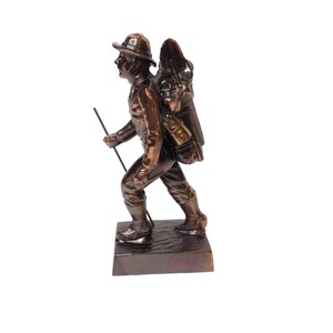 Vintage Metal/Copper ALASKA PIONEER Figurine made in Japan 4.6&quot; tall x 2&quot; x 1.5&quot;