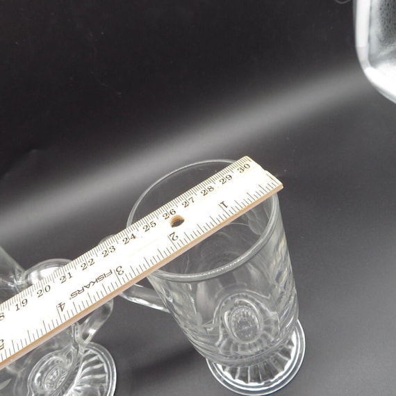 PRINCESS HOUSE Heritage Flower Cut Glass Footed Irish Coffee Mug Set of (2)  - Etsy