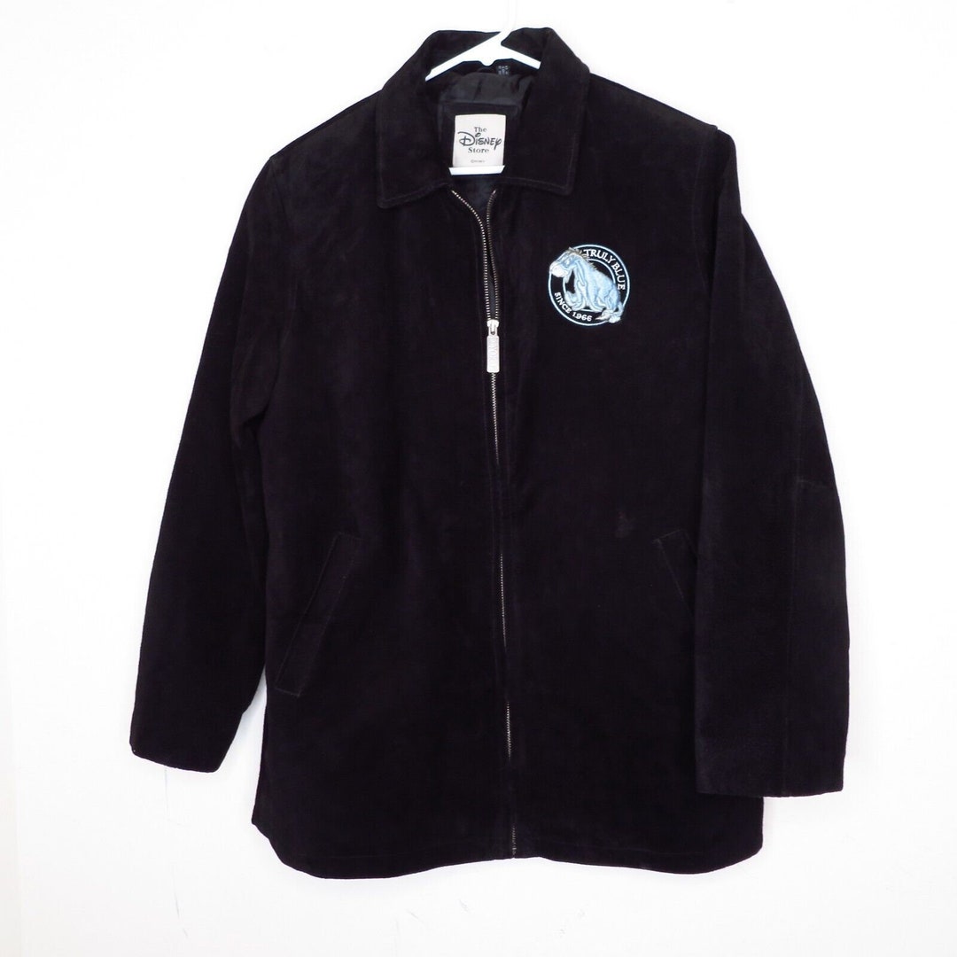 Vintage 90s Eeyore Suede Leather Jacket XL 1990s Disney