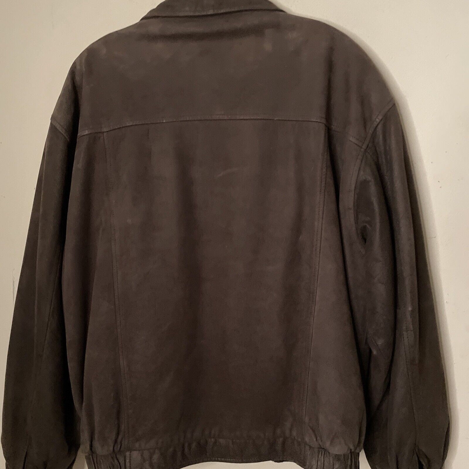 VTG Men's St Johns Bay Bomber Jacket Sz L Soft Leather Dark VTG Men's St Johns Bay Bomber Jacket Sz L Soft Leather Dark