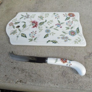 Buckingham Vintage Knife And Cheese Plate  By Andrea Sadek