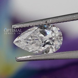 Affascinante diamante creato in laboratorio a forma di pera, diamante sfuso per collane, anelli e orecchini, incolore, diamante creato in laboratorio a forma di lacrima, tutte le misure