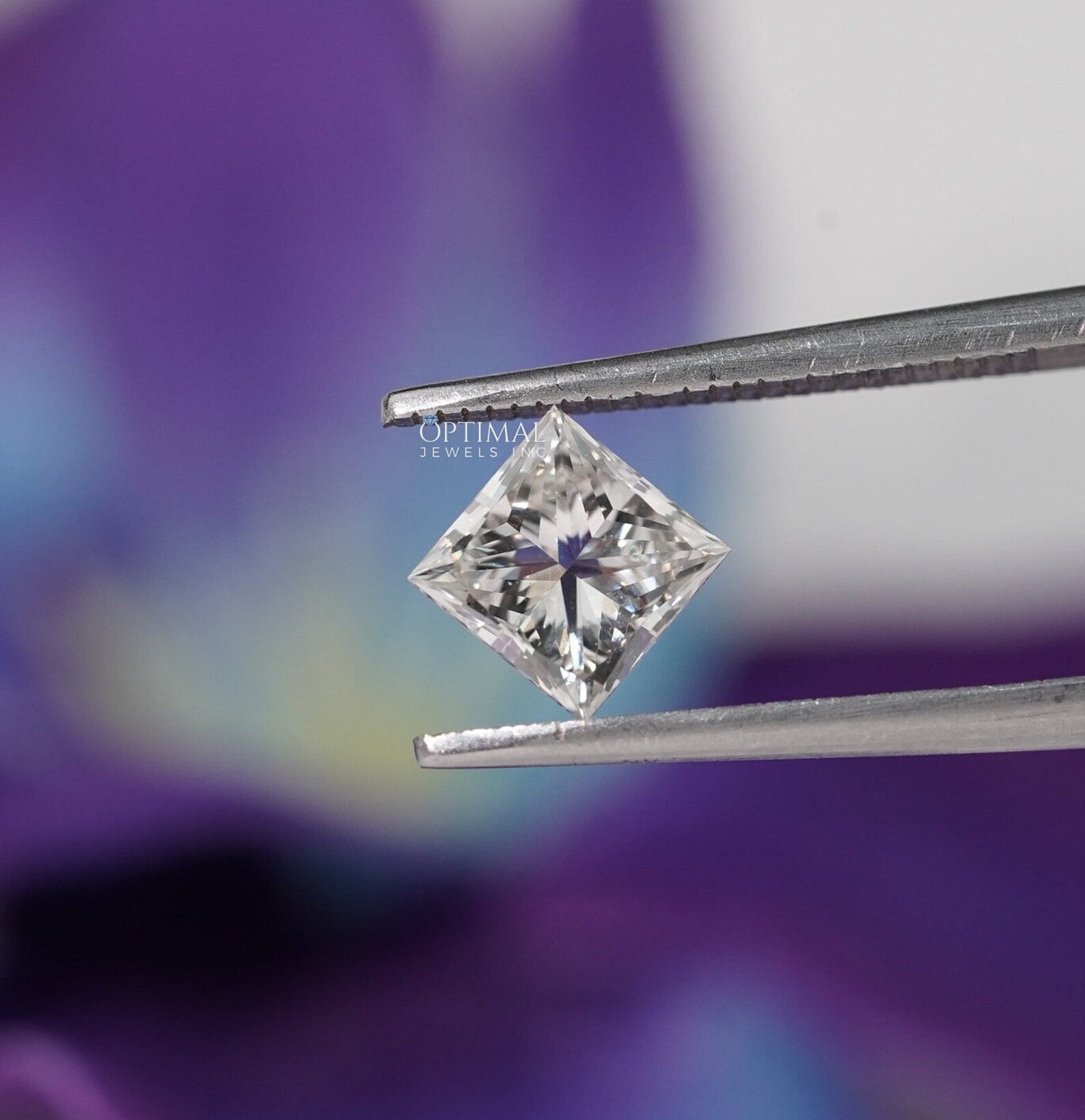 Shape Base Colrless Glamorous Princess-cut Lab-grown Diamond Loose Colorless Diamond for ...
