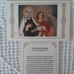 Saint Frances of Rome Obl 8x10 /& 11x14 Prints on 110lb Card Stock Catholic Art Signed Painting O.S.B. Image taken from my OOAK