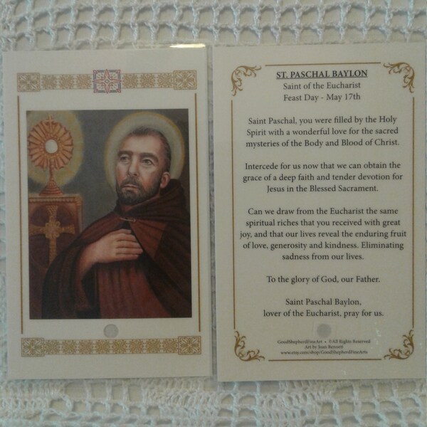 St. Paschal Art Etsy
