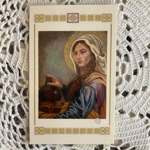 Saint Zita of Lucca Laminated Prayer Card or Relic Card Domestic