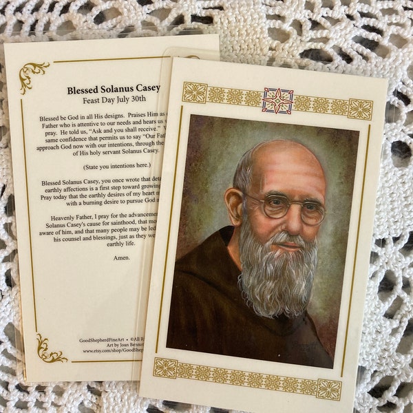 Blessed Solanus Casey Relic Card Prayer Card Franciscan Friar