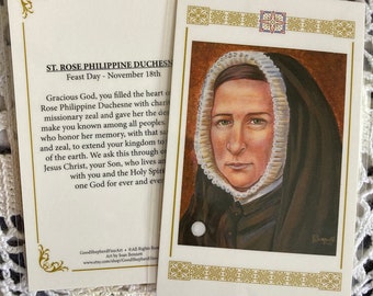 Saint Rose Philippine Duchesne, Laminated, Relic or Prayer Card