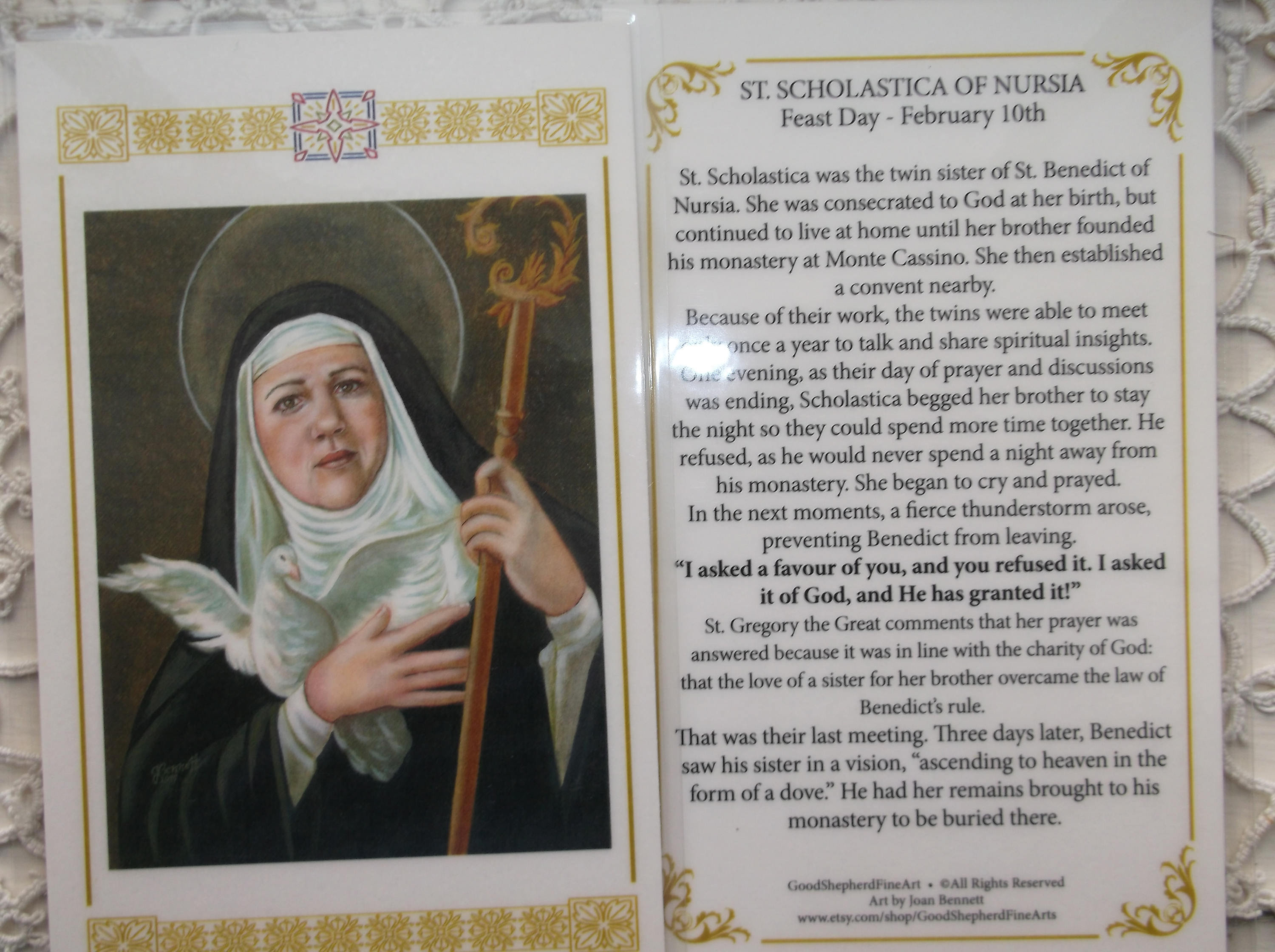 Story of Saint Scholastica, Stories of Saints