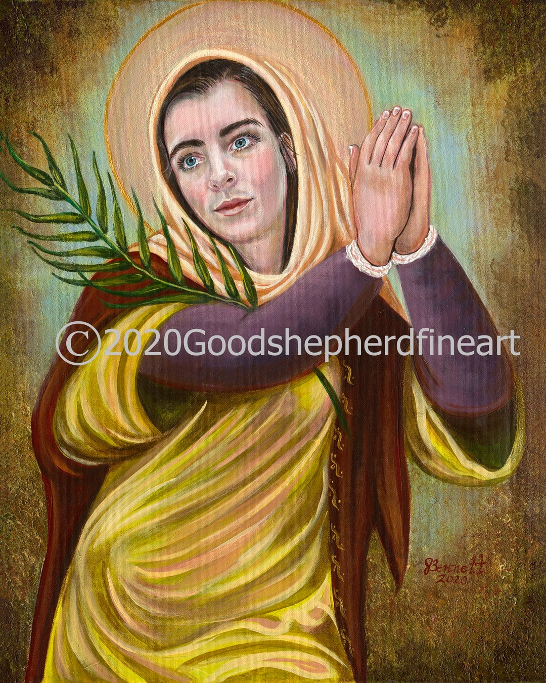 Saint Susanna Virgin Martyr Painting 3rd Century 16 X Etsy