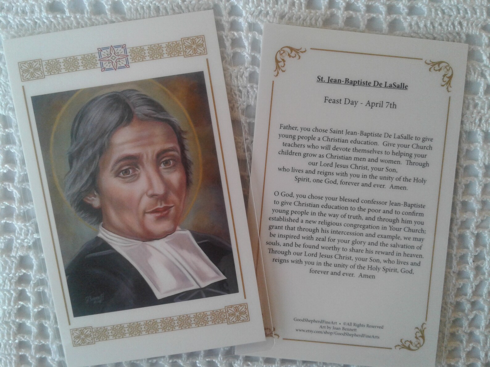 St Jean Baptiste De La Salle Laminated Holyprayer Cards on Etsy