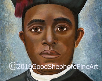 Servant of God Father Augustus Tolton, 8"x10" & 11" X 14" Prints, Image Taken from my Signed,Original Acrylic Painting Stretched Canvas