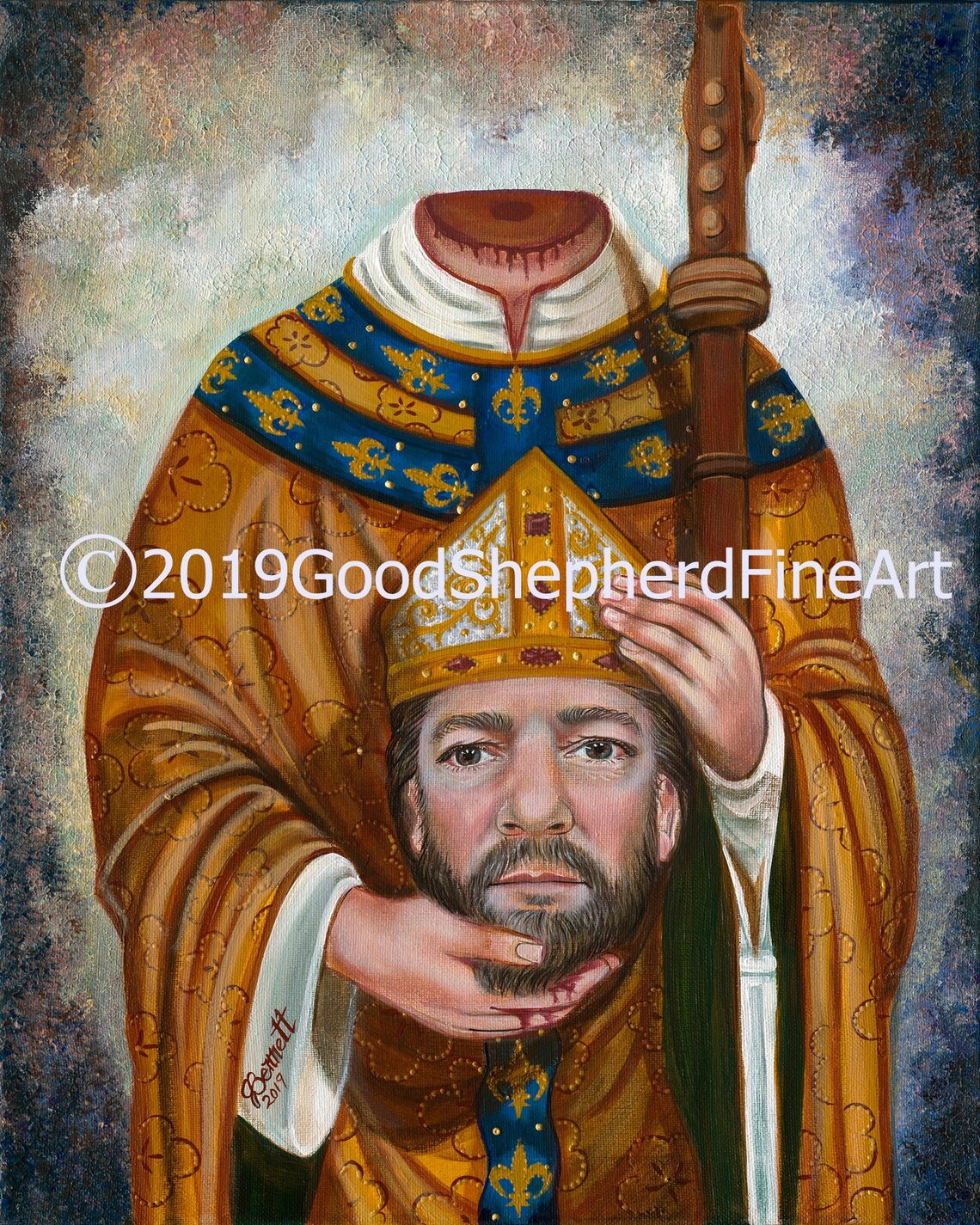 Saint Denis of Paris Martyr Holy Helper OOAK Etsy