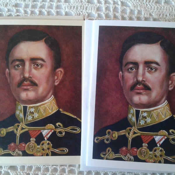 Blessed Karl I of Austria, Stationaey Cards W/Envelope on 110lb White and Ivory Card Stock, Image taken from my Signed Acrylic Painting