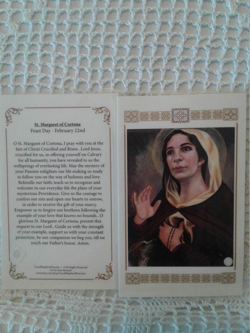 Saint Margaret of Cortona 3x5.5 Laminated Relic Etsy