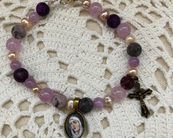 Our Lady of Sorrow Bracelet Catholic Jewelry, Trendy Jewelry Our Lady Seven Sorrows